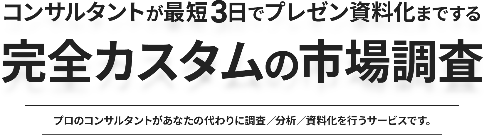 完全カスタムの市場調査