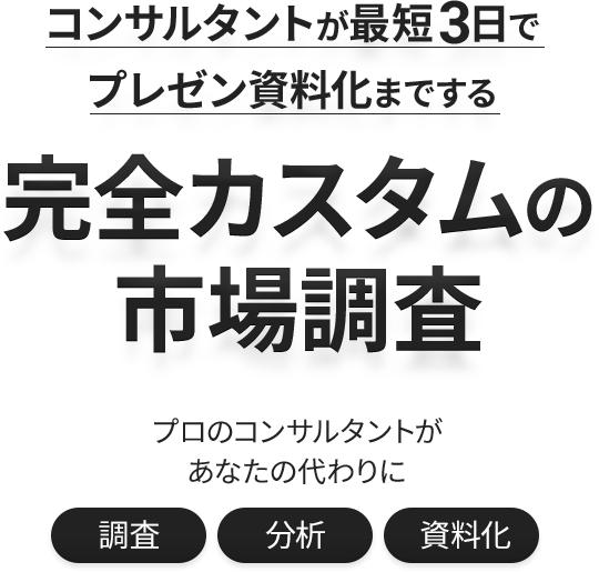 完全カスタムの市場調査